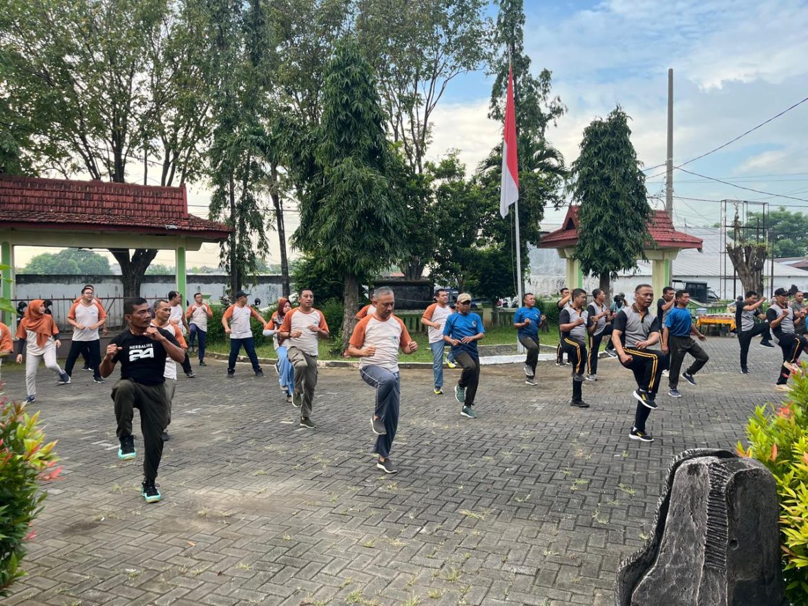 Perkuat Sinergitas Koramil Dan Tiga Pilar Laksanakan Olahraga Bersama