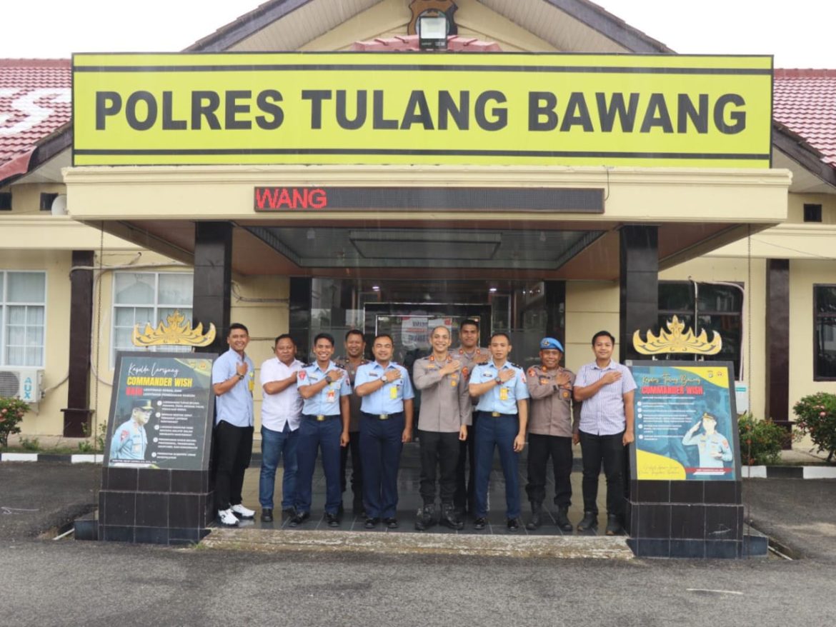 Kapolres Tulang Bawang Terima Kunjungan dan Silaturahmi Danlanud Pangeran M Bun Yamin Yang Baru Dilantik