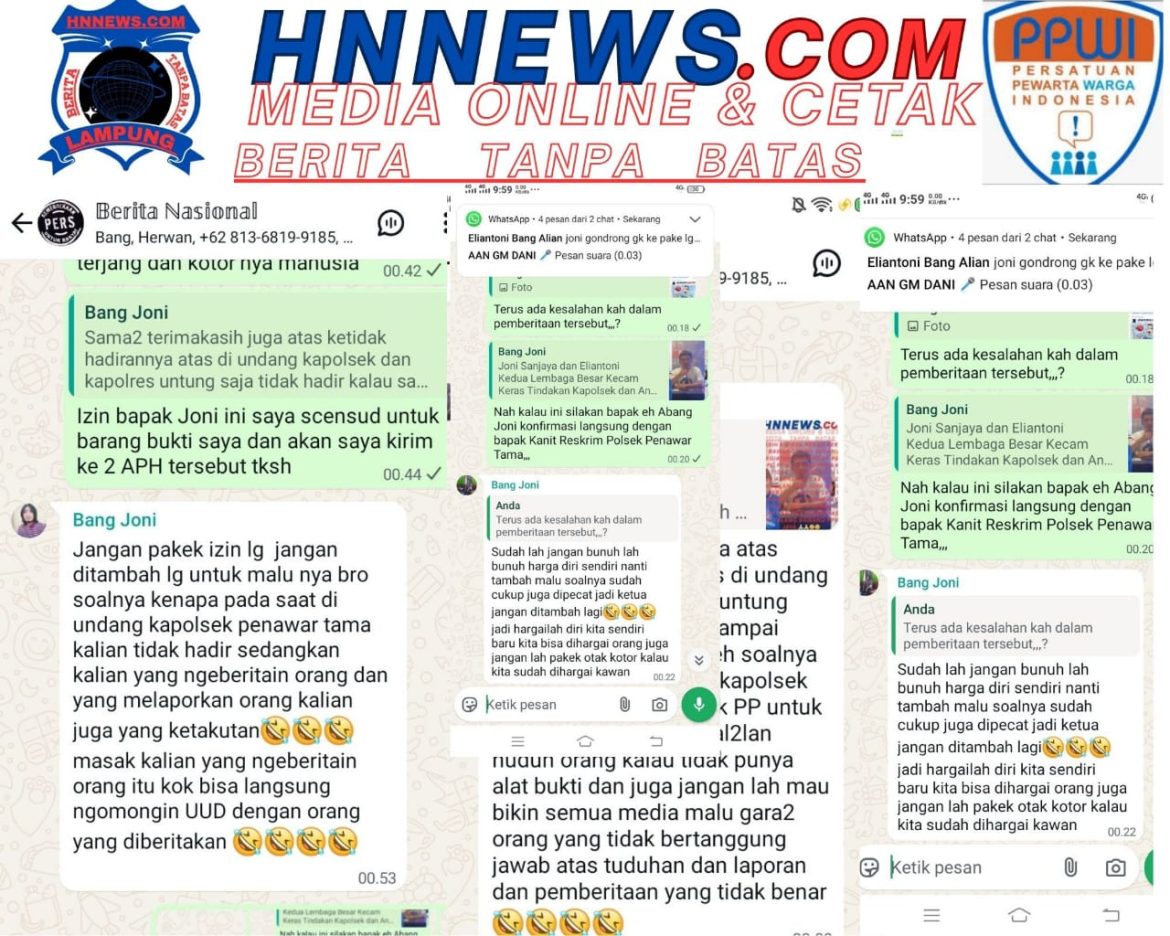 Kritik Pemberitaan Tak Objektif PPWI Tuba Ambil Sikap Tegas