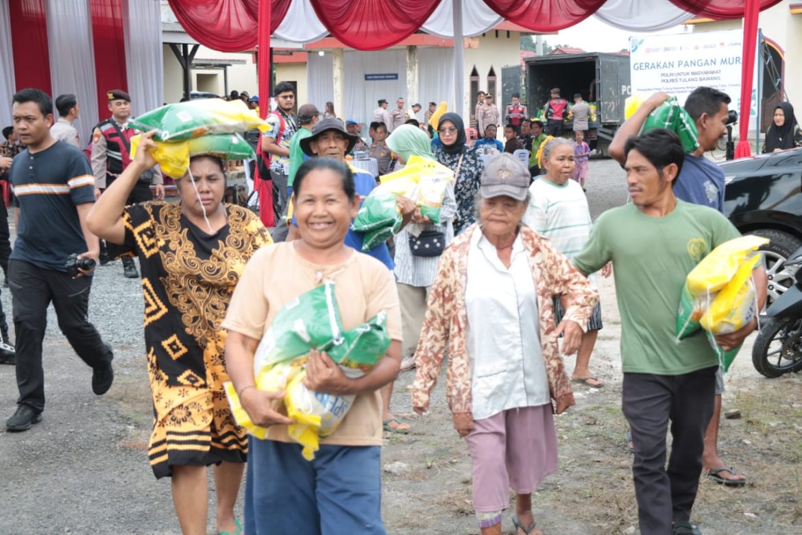 GPM Polres Tulang Bawang Diserbu Warga, 3 Ton Beras SPHP Ludes Dalam 1 Jam