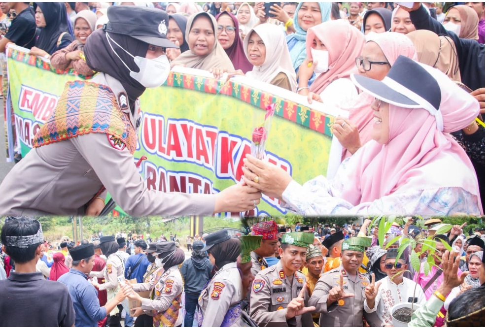 “Pendekatan Humanis Polres Rohul Warnai Aksi PMRK, Demonstran Disambut Simbol Budaya Melayu dan Green Policing”