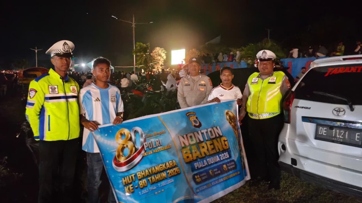 Nobar Final Piala Dunia 2026, Satlantas Polres Tanimbar Amankan Arus Lalu Lintas