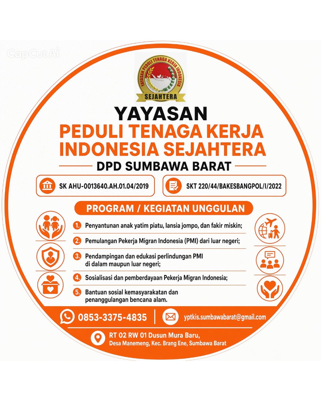 YAYASAN PEDULI TENAGA KERJA INDONESIA SEJAHTERA (YPTKIS) DPD KABUPATEN SUMBAWA BARAT