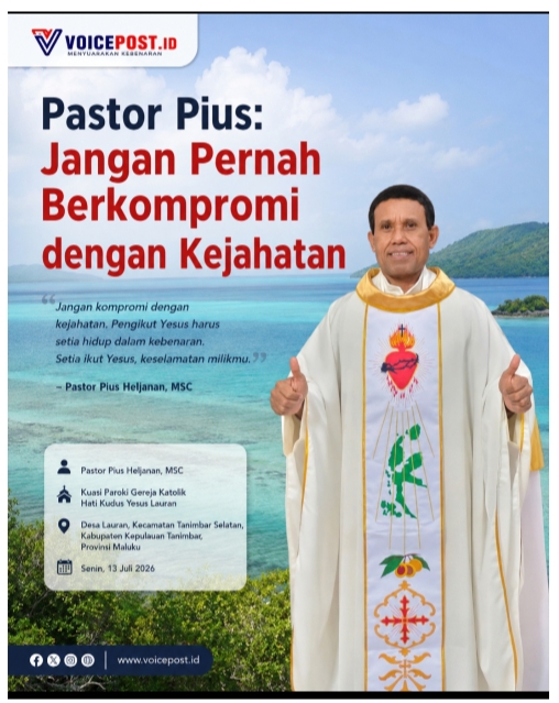 Pastor Pius: Jangan Pernah Berkompromi dengan Kejahatan