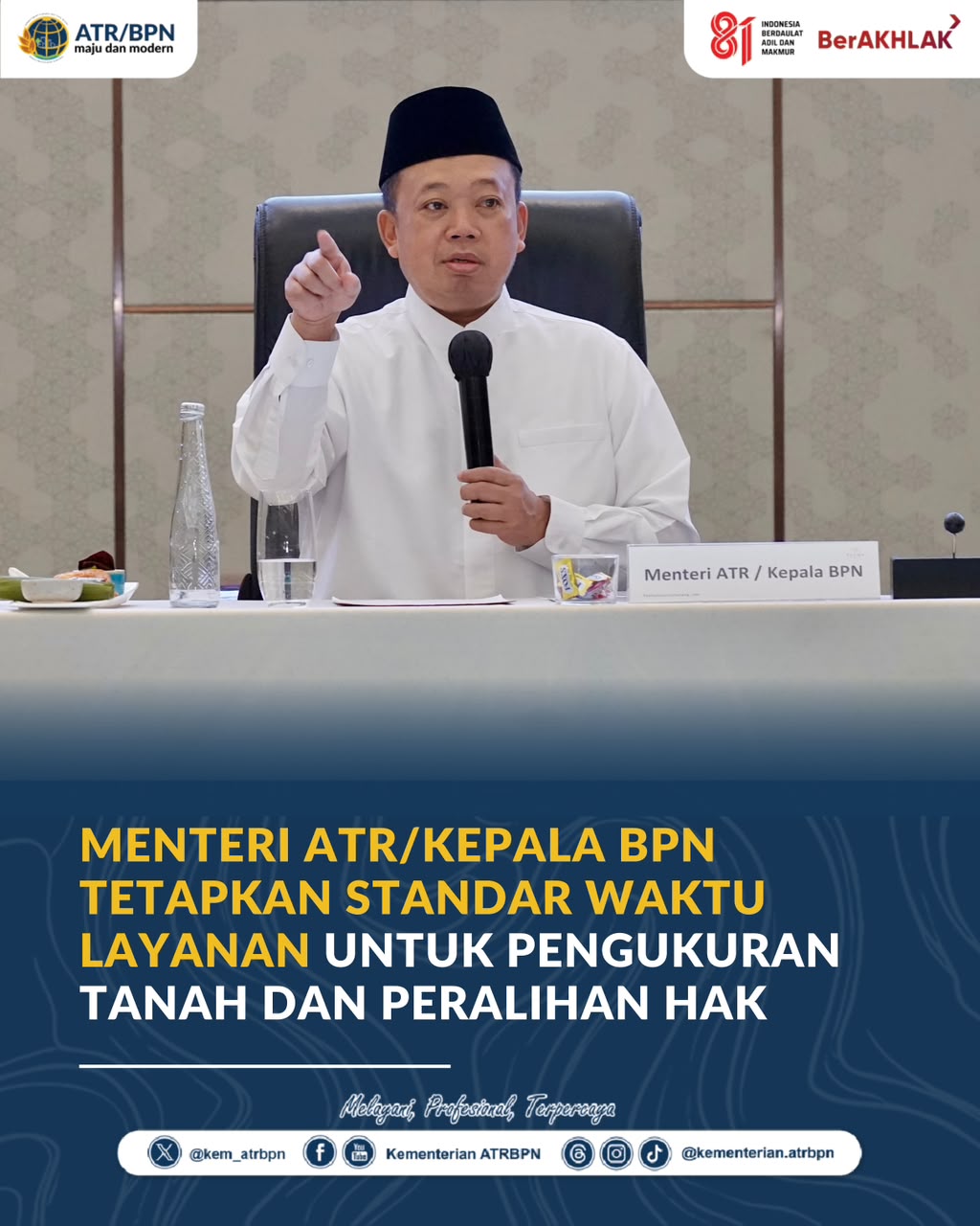 Nusron Tetapkan Batas Waktu Pengukuran Tanah 7 Hari