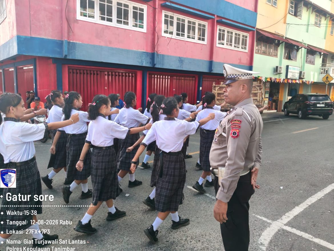 Sat Lantas Polres Tanimbar Amankan Lomba Baris Indah