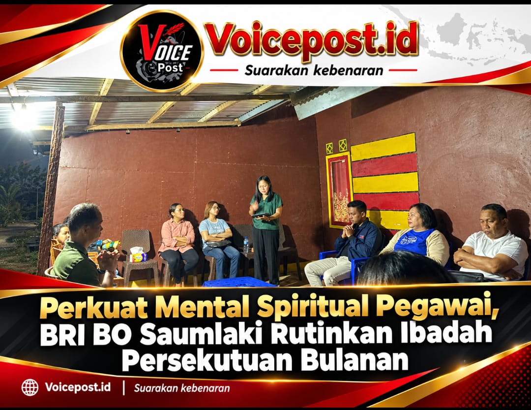 Gelar Ibadah Bulanan, Persekutuan Pekerja Kristen BRI Saumlaki Diajak Menjadi Pembawa Damai