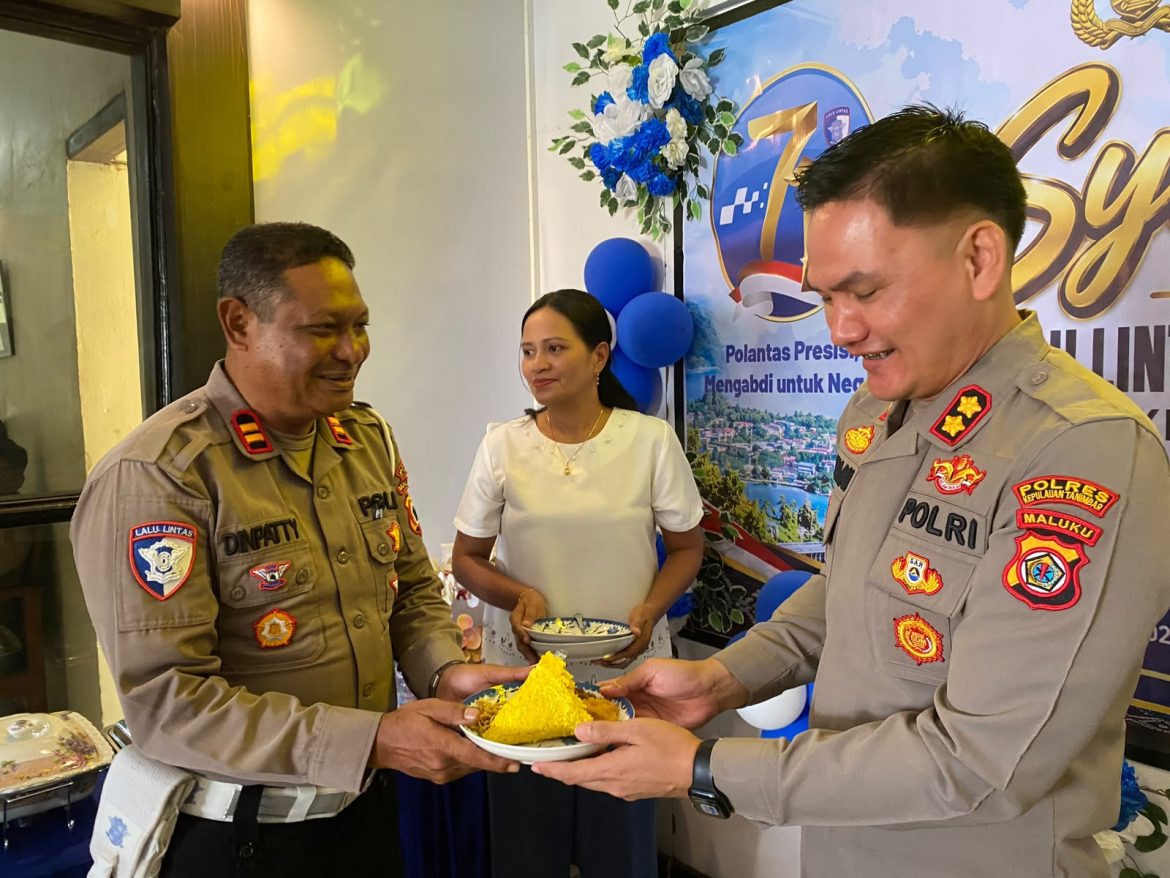 Peringati HUT Lalu Lintas Bhayangkara ke-71, Polres Kepulauan Tanimbar Gelar Syukuran Khidmat