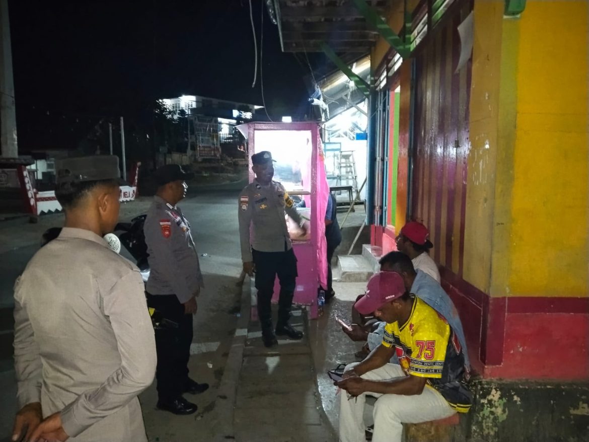 Ciptakan Rasa Aman, Polsek Tanimbar Utara Optimalkan Patroli KRYD Malam Hari di Kota Larat