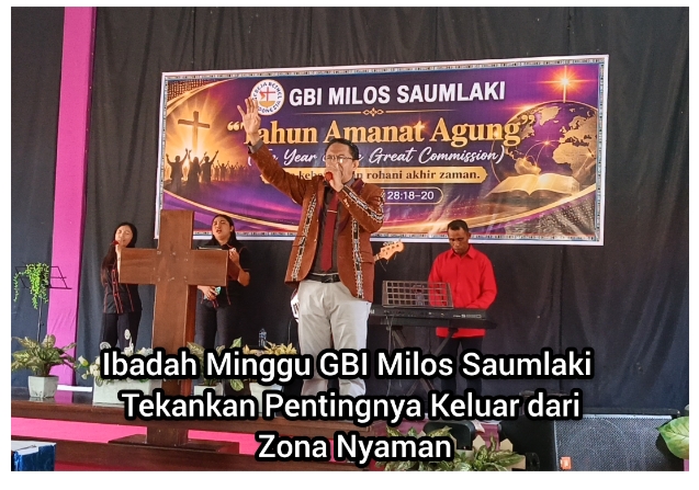 Pdt. Heberth Wahilaitwan Pimpin Ibadah Minggu Raya di GBI Milos Saumlaki