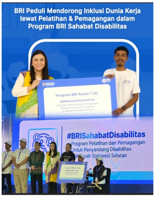 Bank BRI Konsisten Berdayakan dan Kembangkan Sahabat Disabilitas