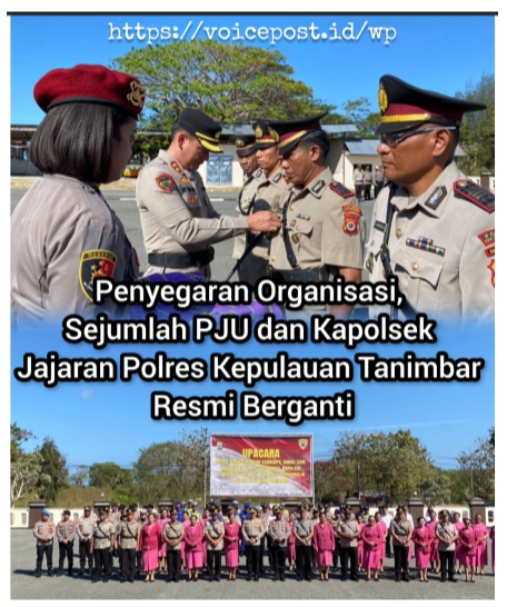 Kapolres Kepulauan Tanimbar Pimpin Sertijab Enam Pejabat Utama dan Kapolsek
