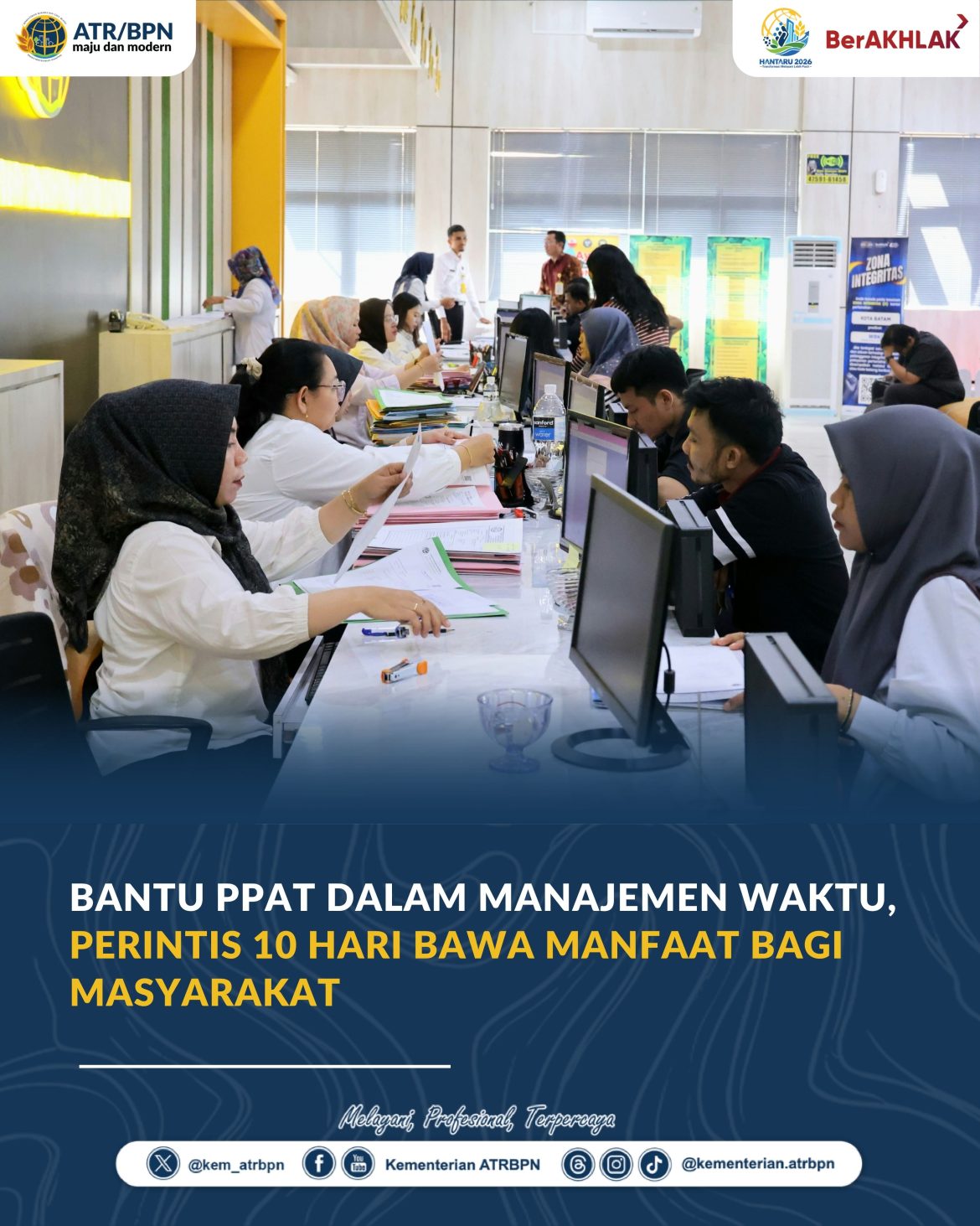 Layanan PERINTIS 10 Hari Kementerian ATR/BPN Beri Kepastian Waktu dan Efisiensi bagi Masyarakat