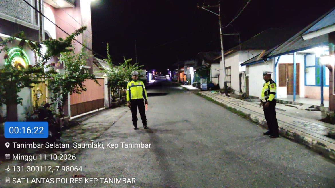 Berikan Rasa Aman, Sat Lantas Polres Kepulauan Tanimbar Intensifkan Patroli Malam Minggu