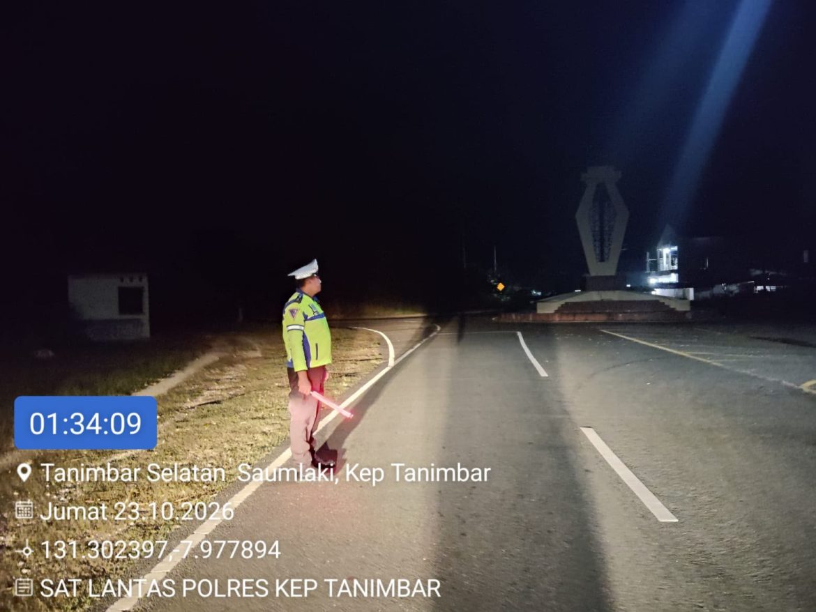 Cegah Balap Liar dan Kriminalitas Malam, Sat Lantas Polres Kepulauan Tanimbar Intensifkan Patroli Hingga Dini Hari