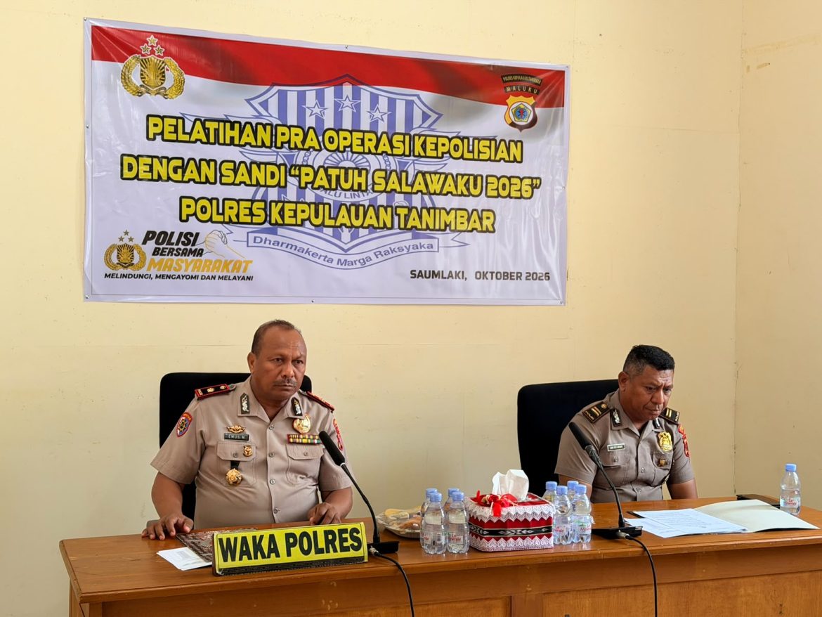 Tingkatkan Profesionalisme Personel, Polres Kepulauan Tanimbar Gelar Latpra Ops “Patuh Salawaku 2026”