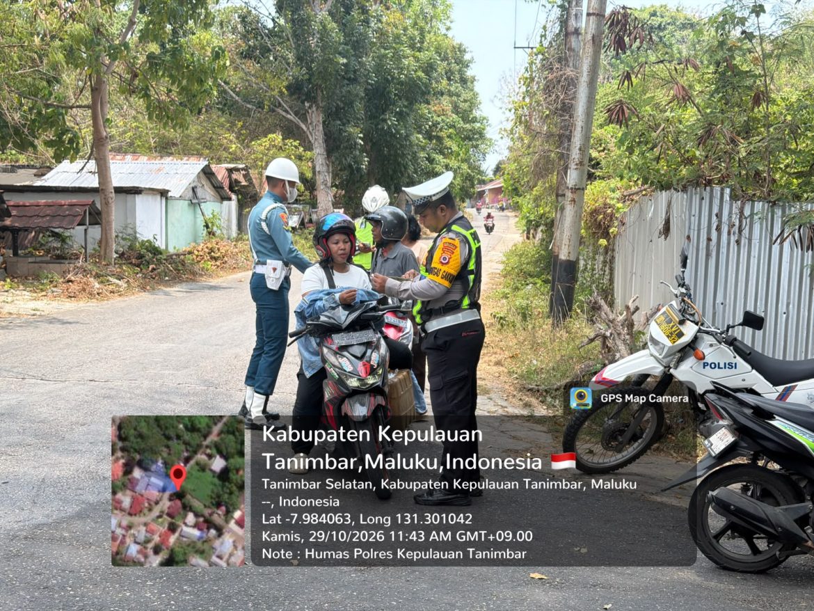 Masuki Hari Ke-4, Polres Kepulauan Tanimbar Gencarkan Operasi Patuh Salawaku 2026 Bersama TNI dan Dishub