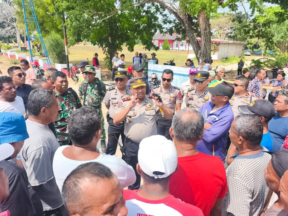 Redam Konflik Antar-Desa, Wakapolres Kepulauan Tanimbar Pimpin Personel Gabungan Amankan TKP