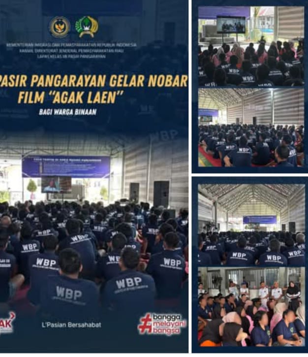 “Lapas Pasir Pangarayan Gelar Nobar Film “Agak Laen” bagi Warga Binaan”