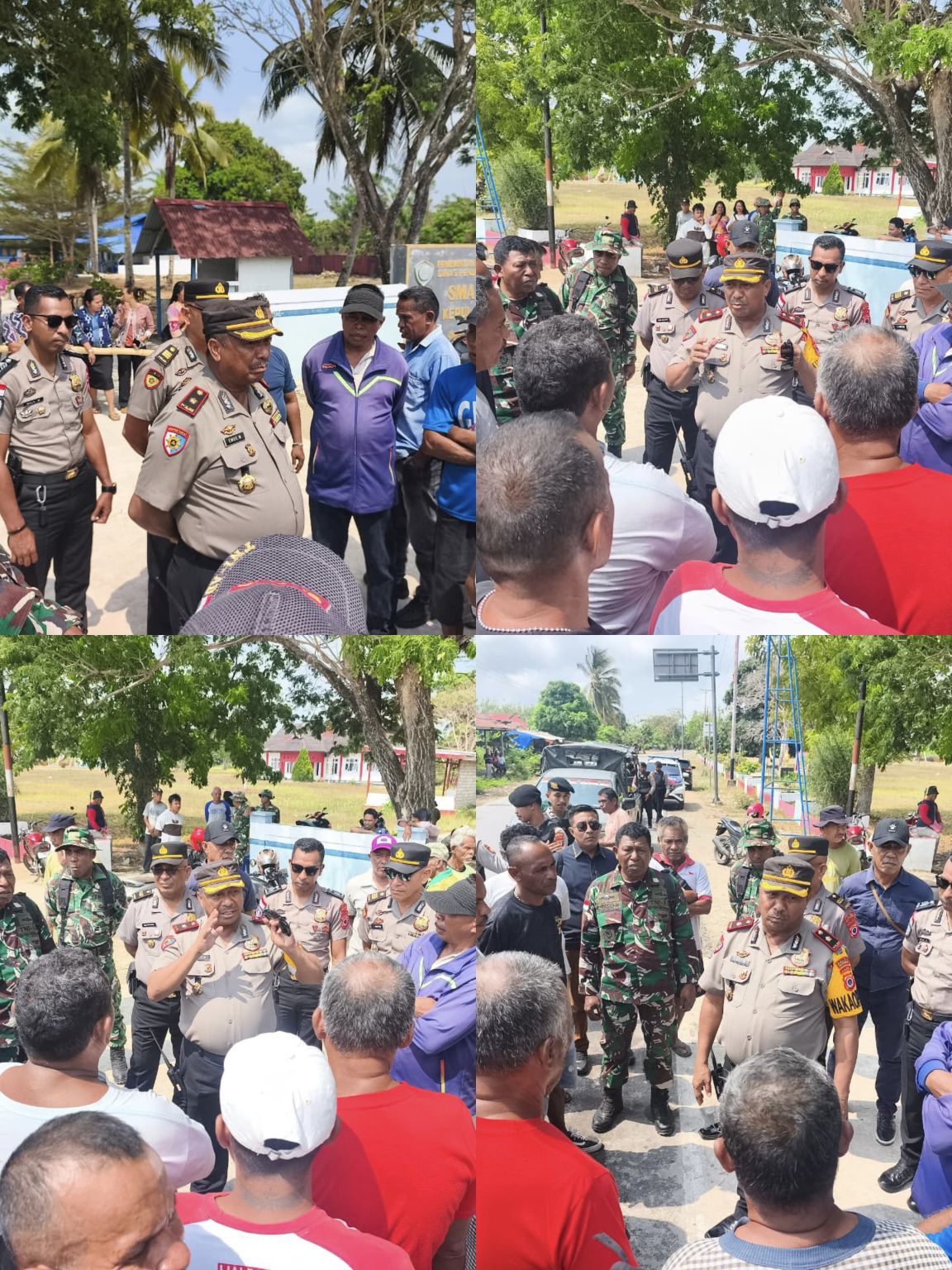 *Redam Konflik Antar-Desa, Wakapolres Kepulauan Tanimbar Pimpin Personel Gabungan Amankan TKP*